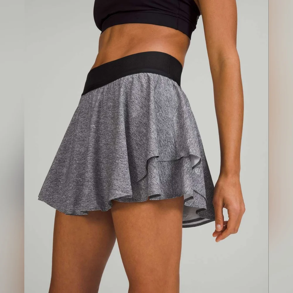 NWOT Lululemon Court Rival High Rise Skirt *Reg 14" (Heather Lux Multi Black) 6